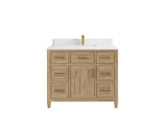 Santa Monica Teak Wood 42 in. W x 22 in. D Single Sink Bathroom Vanity - photo 19