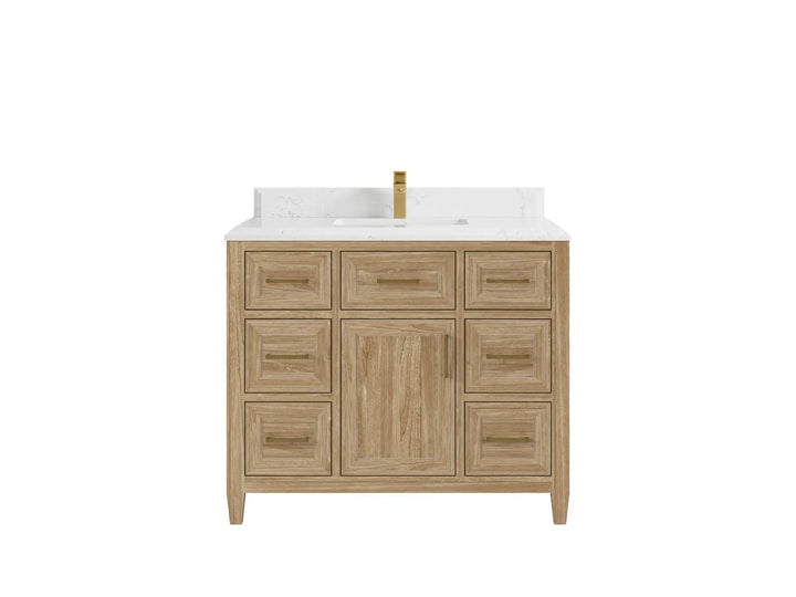 Santa Monica Teak Wood 42 in. W x 22 in. D Single Sink Bathroom Vanity - photo 19