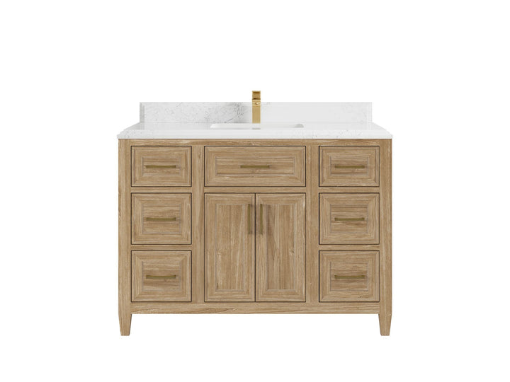Santa Monica Teak Wood 48 in. W x 22 in. D Single Sink Bathroom Vanity - photo 19