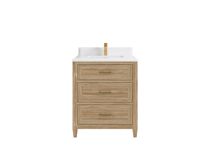 Santa Monica Teak Wood 30 in. W x 22 in. D Single Sink Bathroom Vanity - photo 20