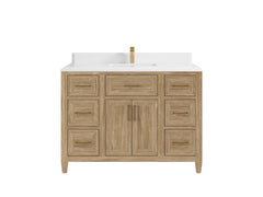 Santa Monica Teak Wood 48 in. W x 22 in. D Single Sink Bathroom Vanity - photo 20