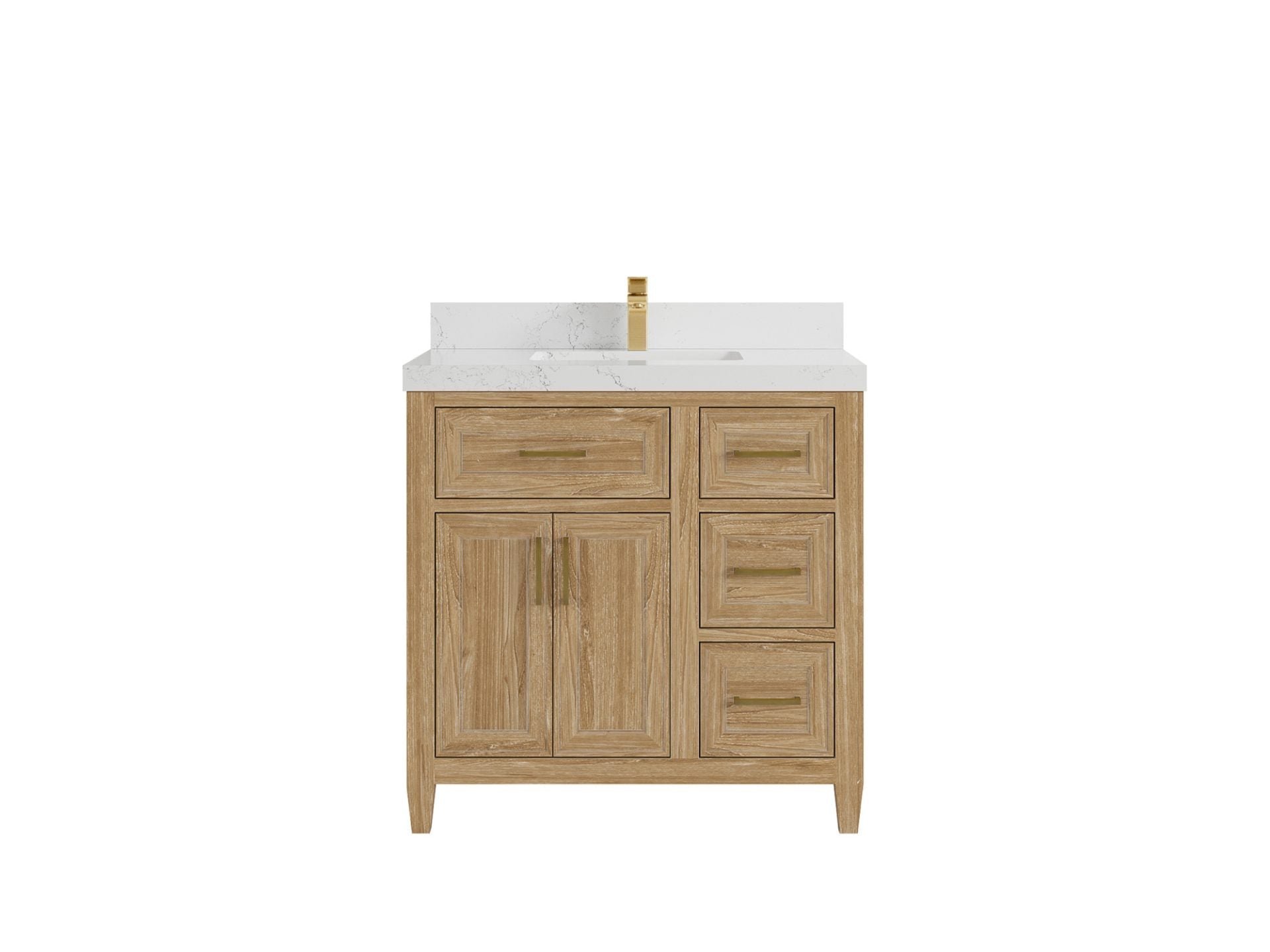Santa Monica Teak Wood 36 in. W x 22 in. D Single Sink Bathroom Vanity