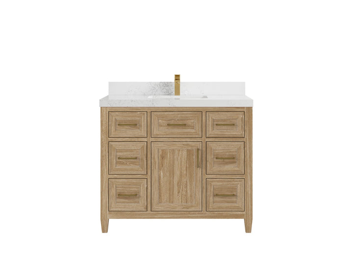 Santa Monica Teak Wood 42 in. W x 22 in. D Single Sink Bathroom Vanity - photo 21