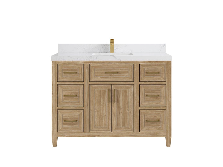 Santa Monica Teak Wood 48 in. W x 22 in. D Single Sink Bathroom Vanity - photo 21