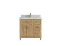 Santa Monica Teak Wood 36 in. W x 22 in. D Single Sink Bathroom Vanity - photo 21