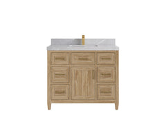 Santa Monica Teak Wood 42 in. W x 22 in. D Single Sink Bathroom Vanity - photo 22