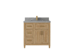 Santa Monica Teak Wood 36 in. W x 22 in. D Center Sink Bathroom Vanity - photo 22