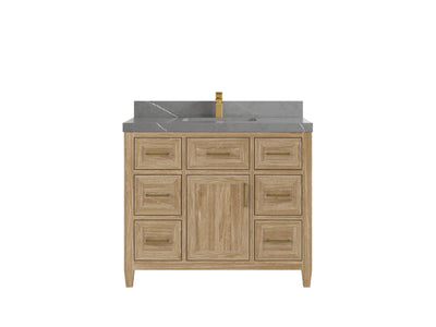 Santa Monica Teak Wood 42 in. W x 22 in. D Single Sink Bathroom Vanity