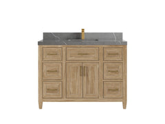 Santa Monica Teak Wood 48 in. W x 22 in. D Single Sink Bathroom Vanity - photo 23