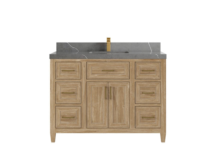 Santa Monica Teak Wood 48 in. W x 22 in. D Single Sink Bathroom Vanity - photo 23