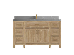 Santa Monica Teak Wood 60 in. W x 22 in. D Single Sink Bathroom Vanity - photo 23