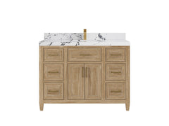 Santa Monica Teak Wood 48 in. W x 22 in. D Single Sink Bathroom Vanity - photo 10
