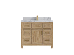 Santa Monica Teak Wood 42 in. W x 22 in. D Single Sink Bathroom Vanity - photo 16