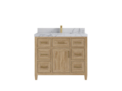 Santa Monica Teak Wood 42 in. W x 22 in. D Single Sink Bathroom Vanity