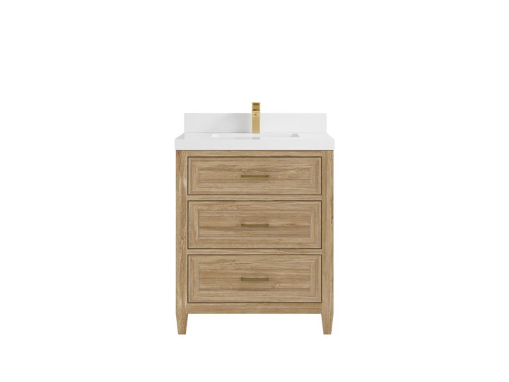 Santa Monica Teak Wood 30 in. W x 22 in. D Single Sink Bathroom Vanity - photo 24