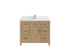 Santa Monica Teak Wood 42 in. W x 22 in. D Single Sink Bathroom Vanity - photo 24