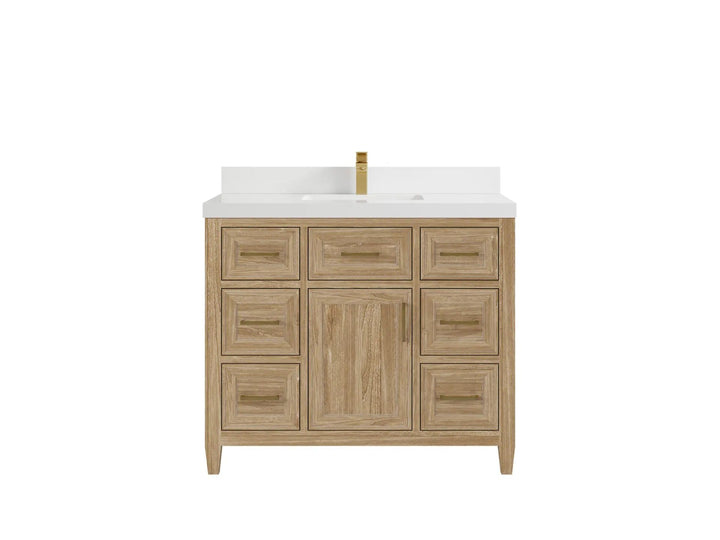 Santa Monica Teak Wood 42 in. W x 22 in. D Single Sink Bathroom Vanity - photo 24