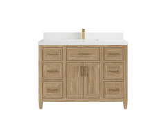 Santa Monica Teak Wood 48 in. W x 22 in. D Single Sink Bathroom Vanity - photo 24