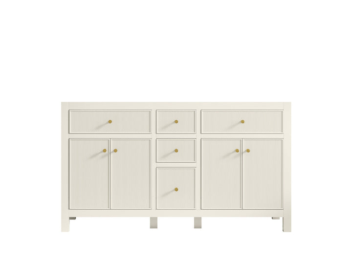 Sonoma 60 in W x 22 in D Free Standing Reeded Double Sink Bathroom Vanity - photo 7