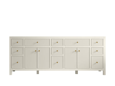 Sonoma 84 in W x 22 in D Free Standing Reeded Double Sink Bathroom Vanity