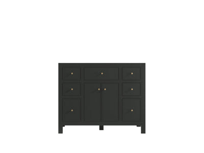 Sonoma 42 in. W x 22 in. D Single Sink Bathroom Vanity in Black Top with countertop - Cabinet Only
