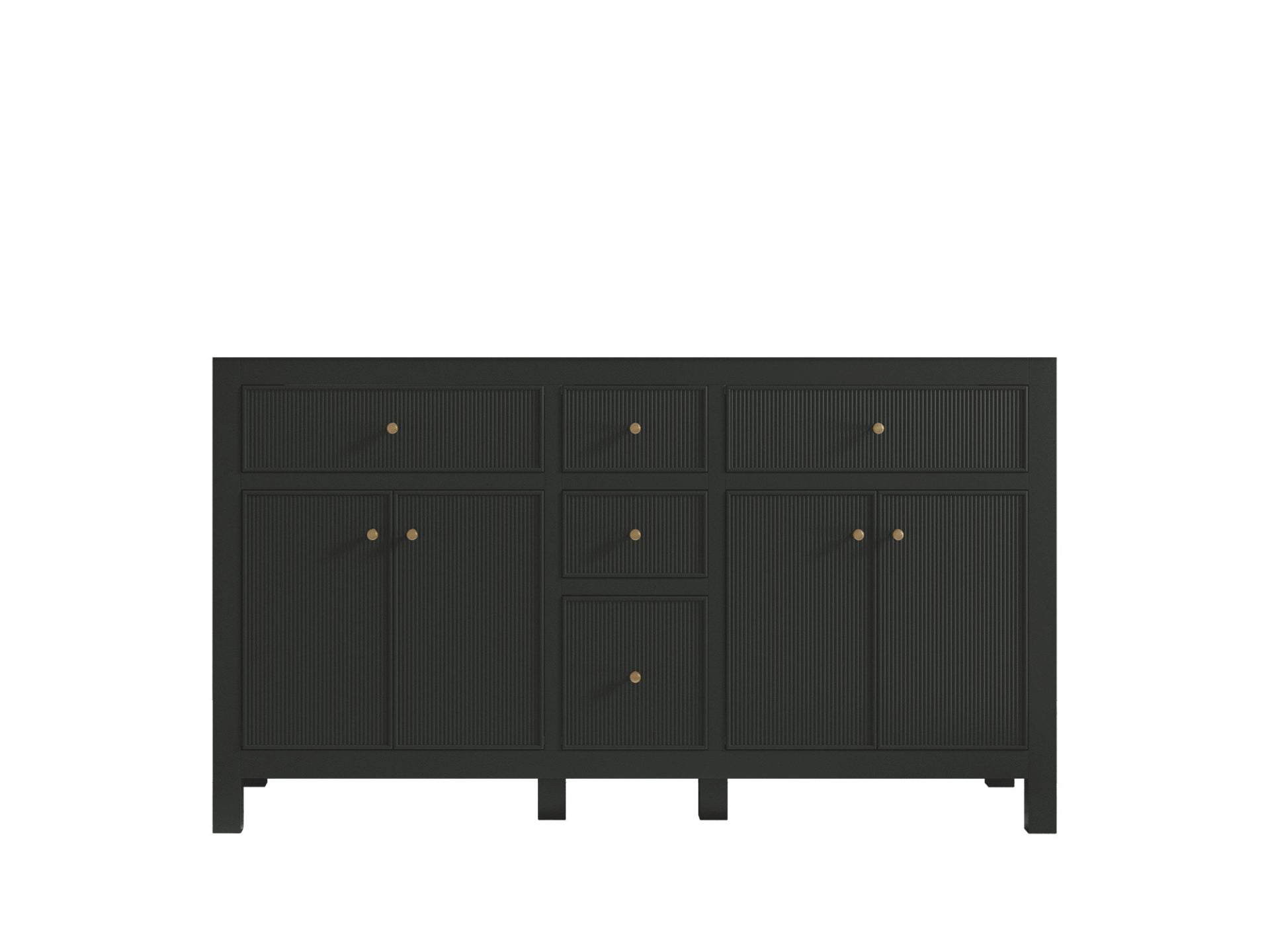 Sonoma 60 in W x 22 in D Free Standing Reeded Double Sink Bathroom Vanity