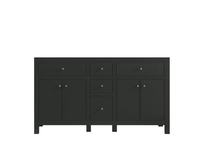 Sonoma 60 in W x 22 in D Free Standing Reeded Double Sink Bathroom Vanity