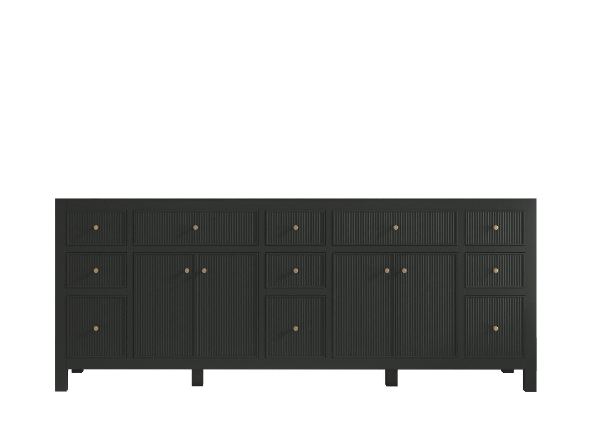 Sonoma 84 in W x 22 in D Free Standing Reeded Double Sink Bathroom Vanity