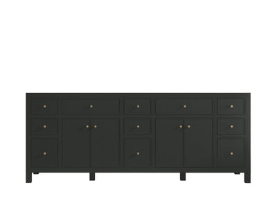 Sonoma 84 in W x 22 in D Free Standing Reeded Double Sink Bathroom Vanity