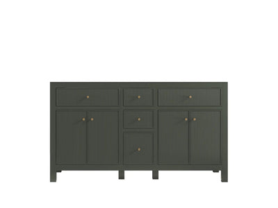 Sonoma 60 in W x 22 in D Free Standing Reeded Double Sink Bathroom Vanity