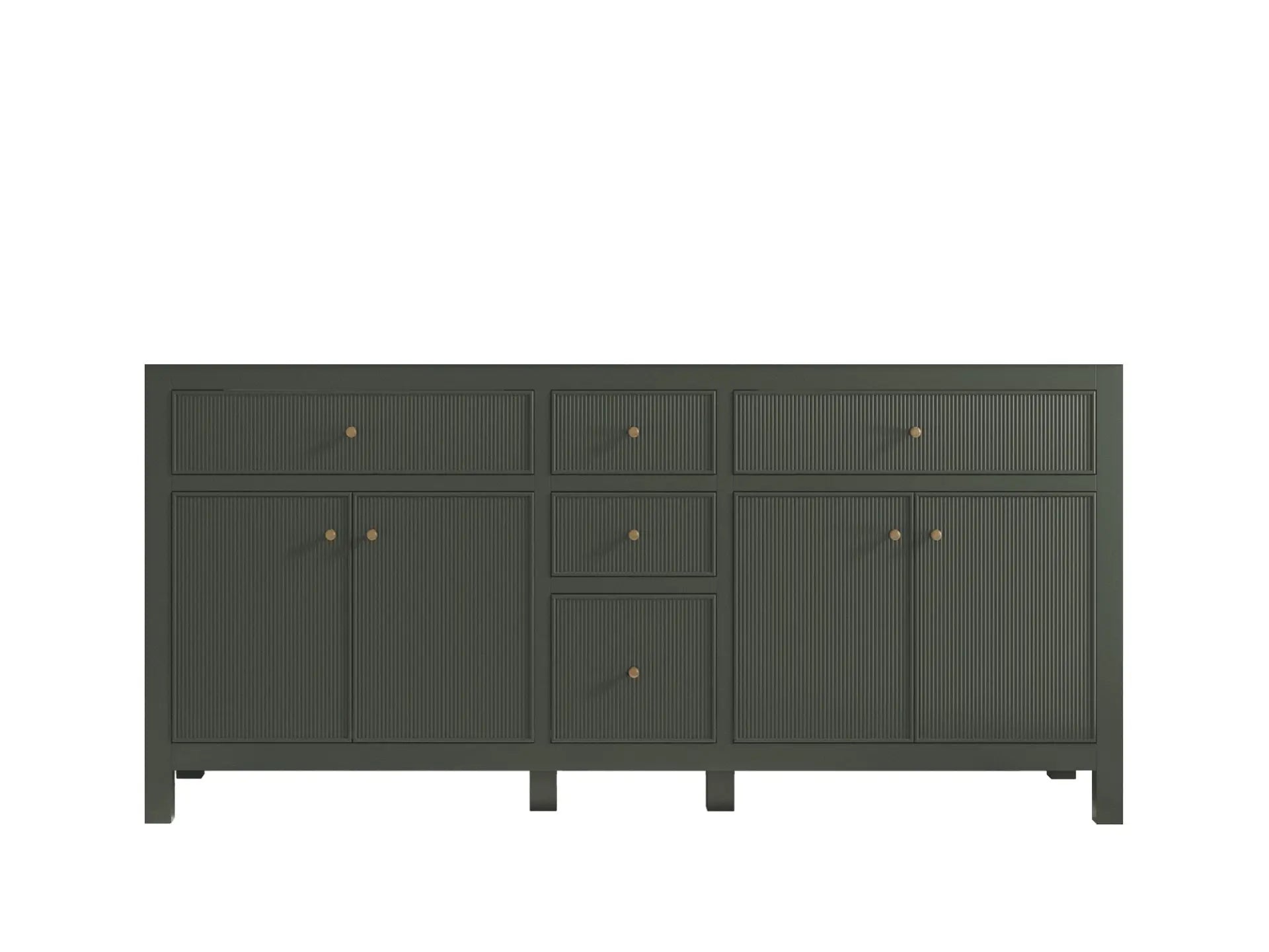 Sonoma 72 in W x 22 in D Free Standing Reeded Double Sink Bathroom Vanity