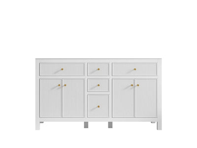 Sonoma 60 in W x 22 in D Free Standing Reeded Double Sink Bathroom Vanity