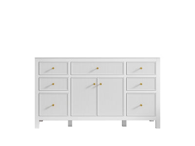Sonoma 60 in W x 22 in D Free Standing Reeded Single Sink Bathroom Vanity