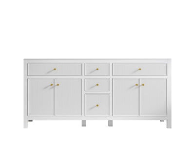 Sonoma 72 in W x 22 in D Free Standing Reeded Double Sink Bathroom Vanity