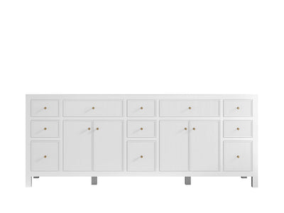 Sonoma 84 in W x 22 in D Free Standing Reeded Double Sink Bathroom Vanity