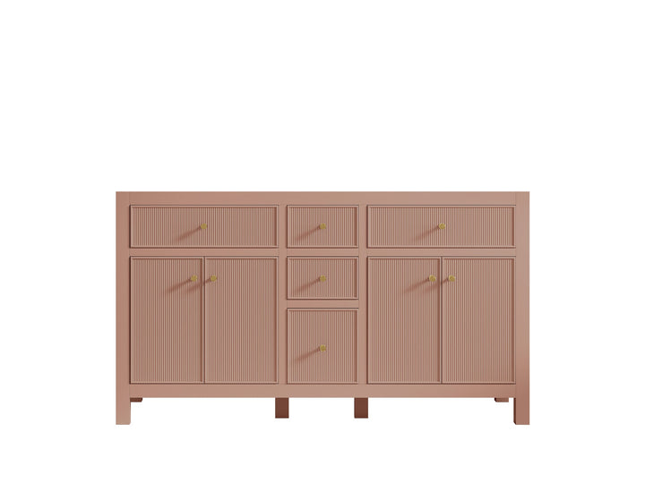 Sonoma 60 in W x 22 in D Free Standing Reeded Double Sink Bathroom Vanity - photo 7