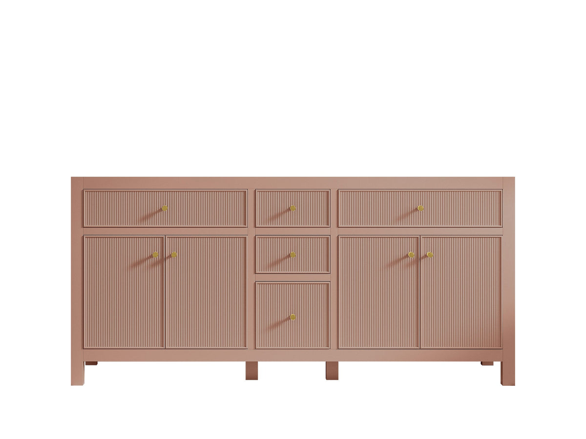 Sonoma 72 in W x 22 in D Free Standing Reeded Double Sink Bathroom Vanity
