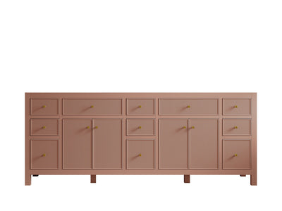 Sonoma 84 in W x 22 in D Free Standing Reeded Double Sink Bathroom Vanity