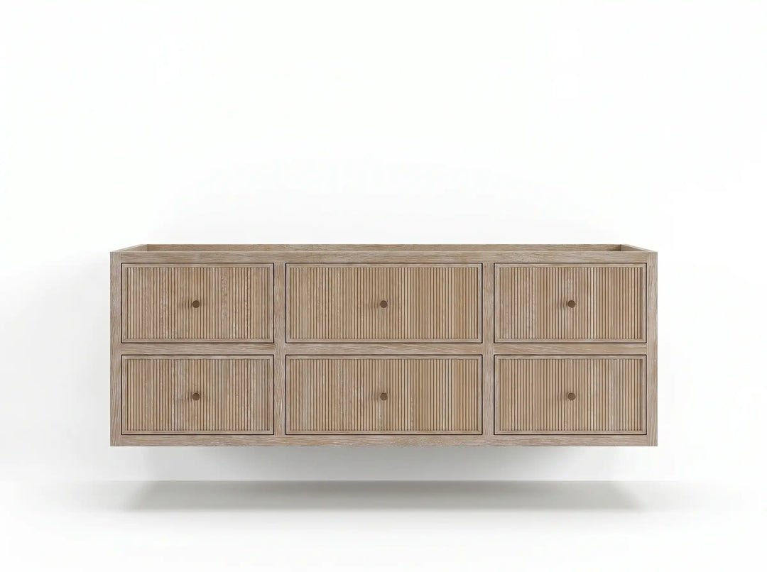 Sonoma Reeded Floating Teak 60 in. W x 22 in. D Single Sink Bathroom Vanity | 
              
                Light Gray Washed
                
                  
             - SON_TK_FLT_LGW_BRS_60S - photo №36