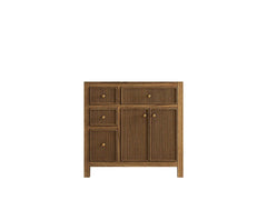 Sonoma Reeded Teak Wood 36 in. W x 22 in. D Right Offset Sink Bathroom Vanity - photo 6