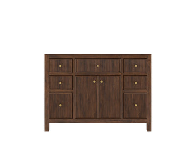 Sonoma Reeded Teak Wood 48 in. W x 22 in. D Single Sink Bathroom Vanity