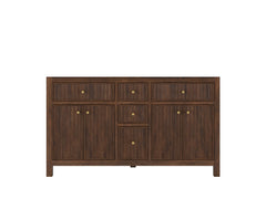 Sonoma Reeded Teak Wood 60 in. W x 22 in. D Double Sink Bathroom Vanity - photo 6