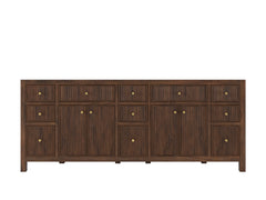 Sonoma Reeded Teak Wood 84 in. W x 22 in. D Double Sink Bathroom Vanity - photo 6
