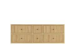 Sonoma Reeded Floating Teak 60 in. W x 22 in. D Double Sink Bathroom Vanity - photo 24