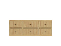 Sonoma Reeded Floating Teak 60 in. W x 22 in. D Single Sink Bathroom Vanity - photo 24