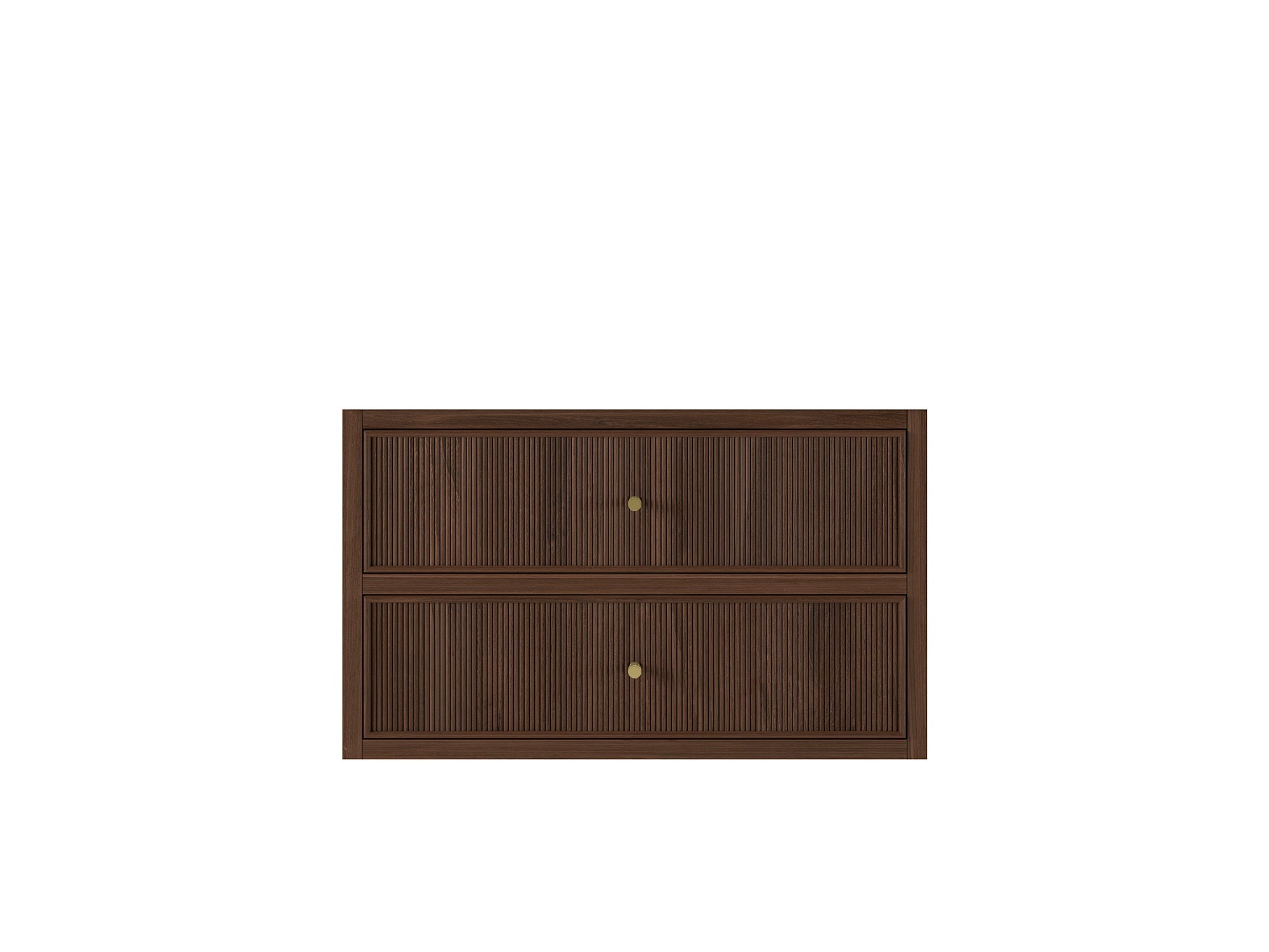 Sonoma Reeded Floating Teak 36 in. W x 22 in. D Center Sink Bathroom Vanity