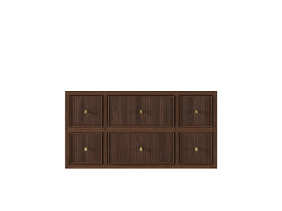 Sonoma Reeded Floating Teak 42 in. W x 22 in. D Single Sink Bathroom Vanity