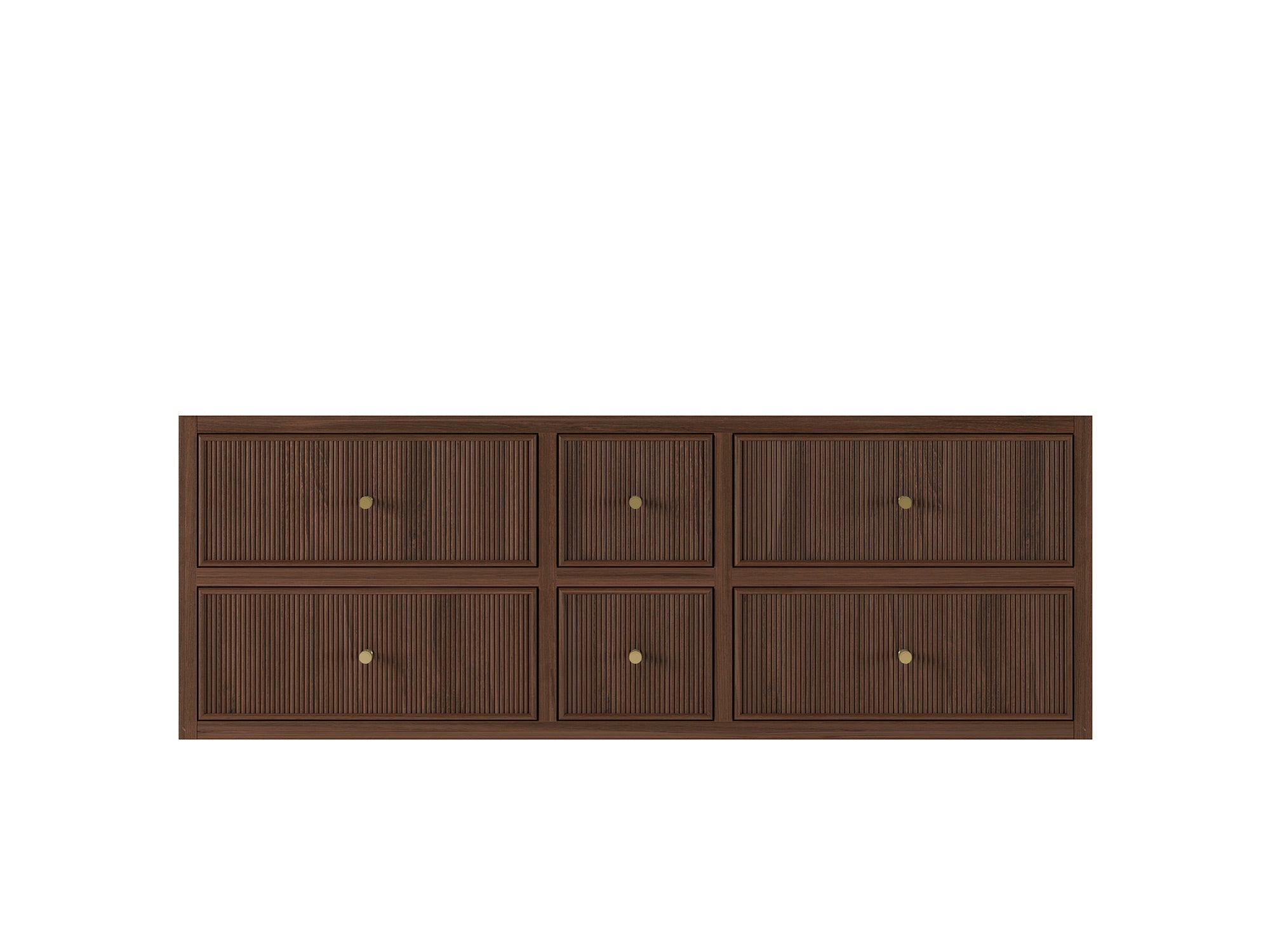 Sonoma Reeded Floating Teak 60 in. W x 22 in. D Double Sink Bathroom Vanity