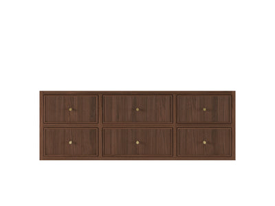 Sonoma Reeded Floating Teak 60 in. W x 22 in. D Single Sink Bathroom Vanity