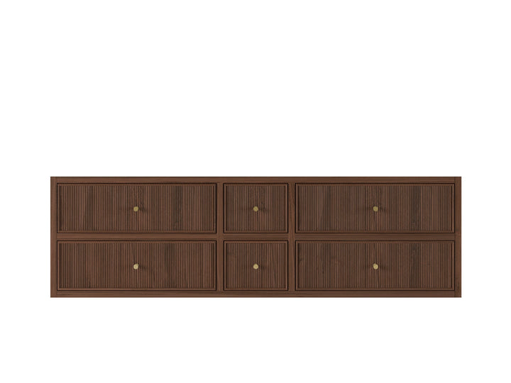 Sonoma Floating Teak 72 in. W x 22 in. D Double Sink Bathroom Vanity - photo 25